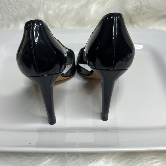 Manolo Blahnik Black Peep-Toe Heels - Picture 3 of 12
